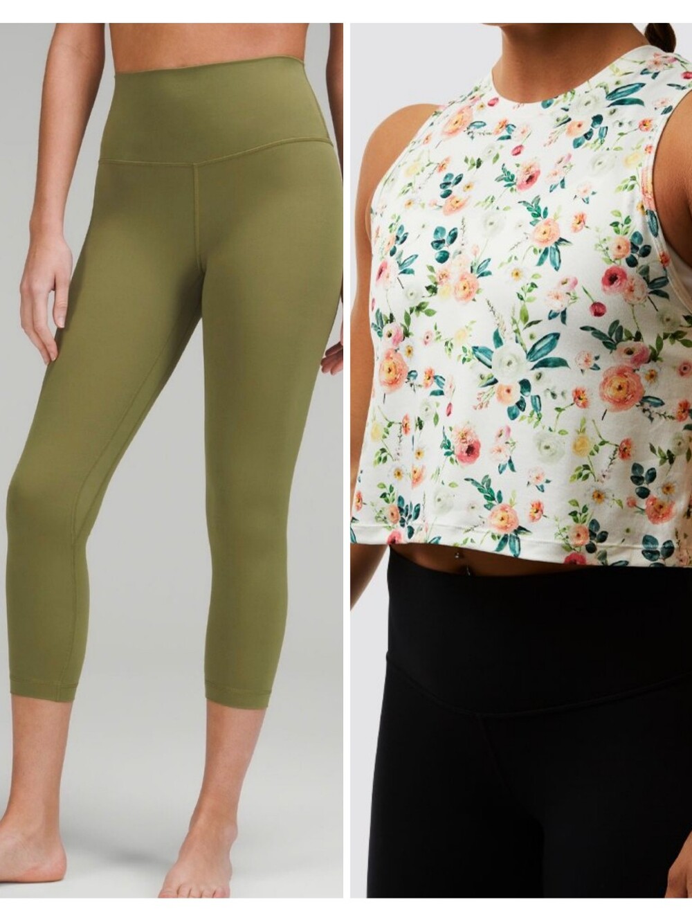 Lululemon HR Align 23' Leggings W/ Born Primitive Floral Top Small